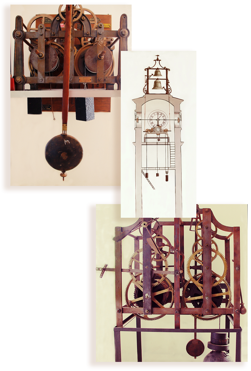 orologi a uscio vecchi disegni al museo