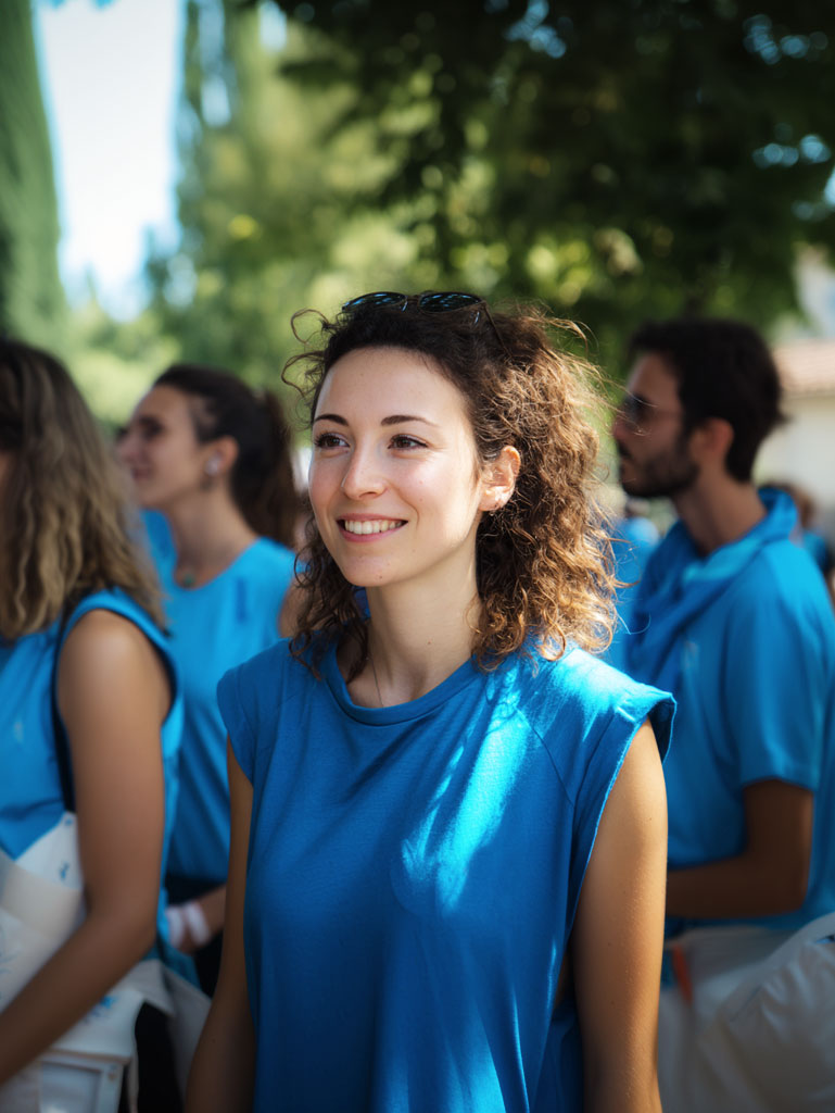 volontario festivaltempo foto prima edizione 2024 a uscio ragazza IA